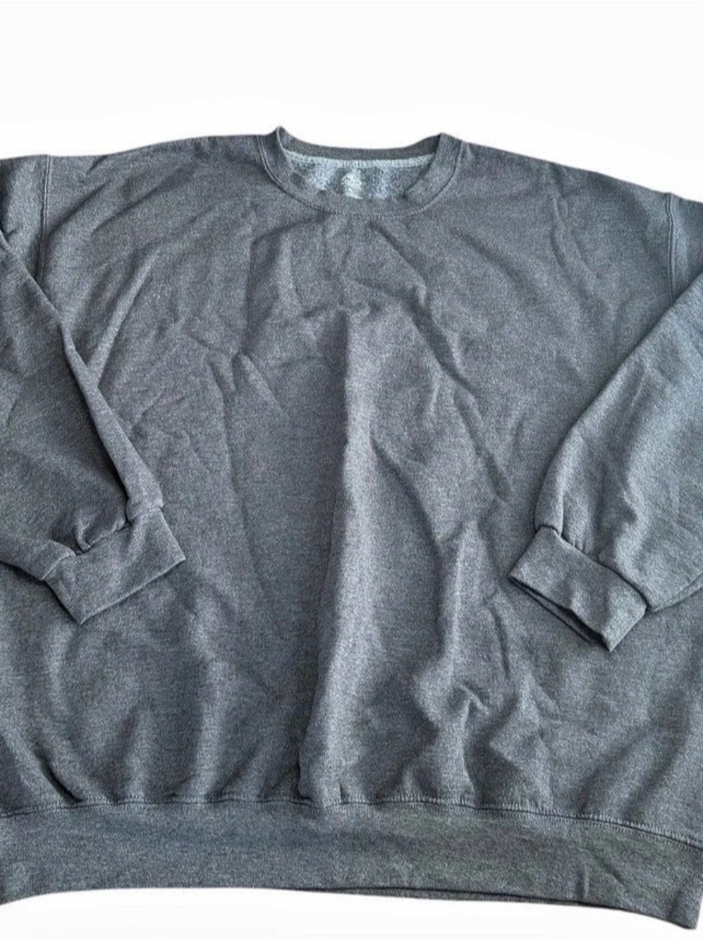 Athletic Works Men’s Crewneck Sweatshirt Charcoal Heather Gray Size XL Heavy
